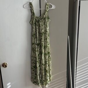 Angie Green and White Maxi Dress